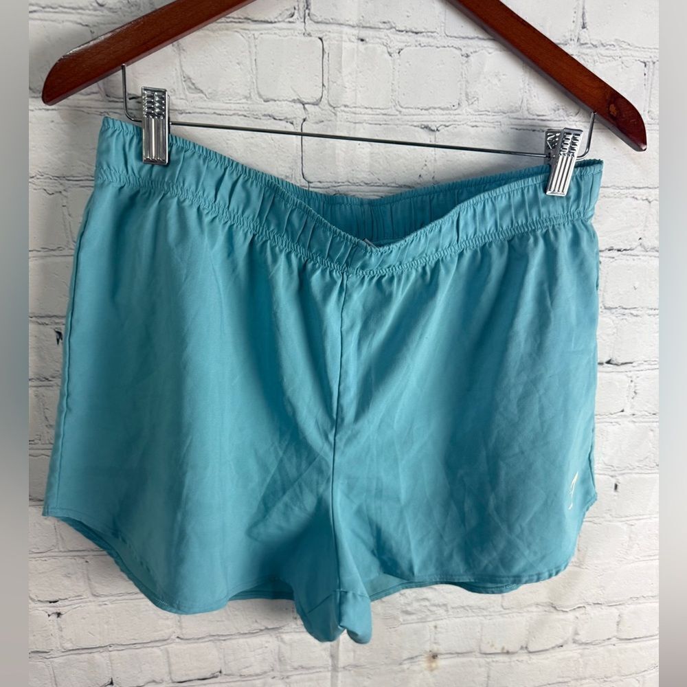 Gymshark Aqua Athletic Shorts Lightweight Elastic Waist Large